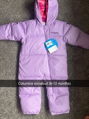 Columbia Lilac Infant One-Piece Snowsuit with Hood